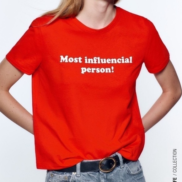 💟ZARA TEXT T-SHIRT
INTENSE RED - Picture 1 of 4